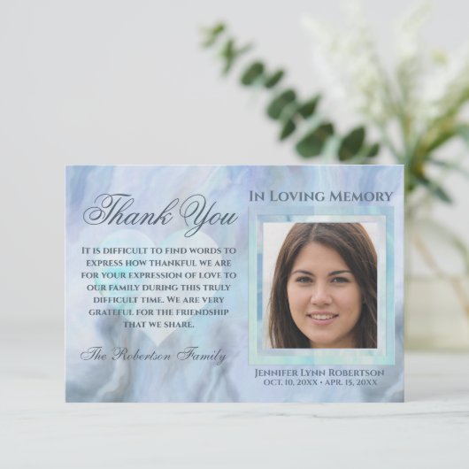 悔やみや弔慰葬儀写真ありがとうハート (スタンド正面)