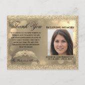 悔やみや弔慰葬儀写真ありがとうハート ポストカード (正面)