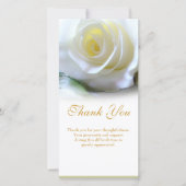悔やみや弔慰葬儀有志フローラホワイトローズ サンキューカード (正面)