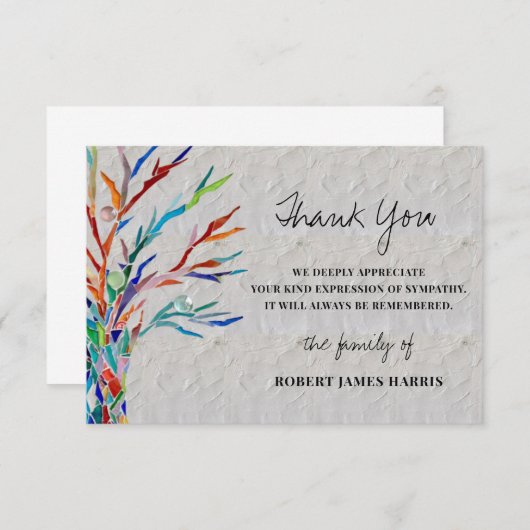 悔やみや弔慰葬儀記念ありがとう (正面/裏面)