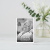 悔やみや弔慰葬儀記念写真祈りの言葉カード 名刺 (スタンド正面)