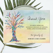 悔やみや弔慰葬儀記念木ありがとう サンキューカード