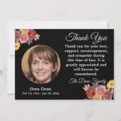 悔やみや弔慰葬儀追悼の水の色 サンキューカード (正面)