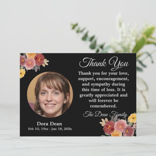 悔やみや弔慰葬儀追悼の水の色 サンキューカード (スタンド正面)