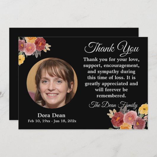 悔やみや弔慰葬儀追悼の水の色   サンキューカード (正面/裏面)