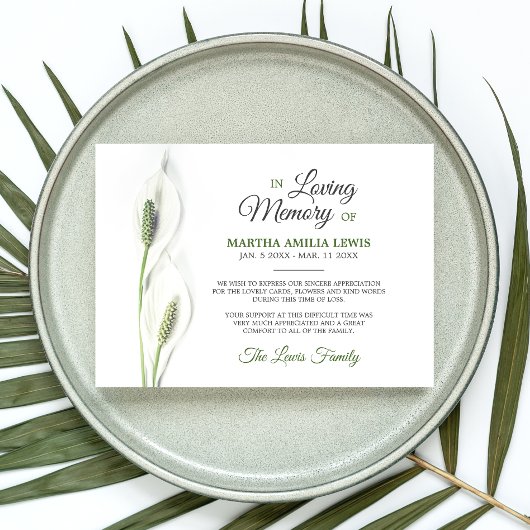 悔やみや弔慰葬式カラユリ花ありがとう サンキューカード