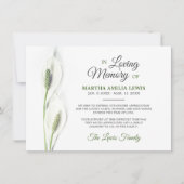 悔やみや弔慰葬式カラユリ花ありがとう サンキューカード (正面)