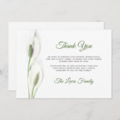 悔やみや弔慰葬式カラリリー花ありがとう写真 サンキューカード (正面/裏面)