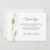 悔やみや弔慰葬式カラリリー花ありがとう写真 サンキューカード (正面)