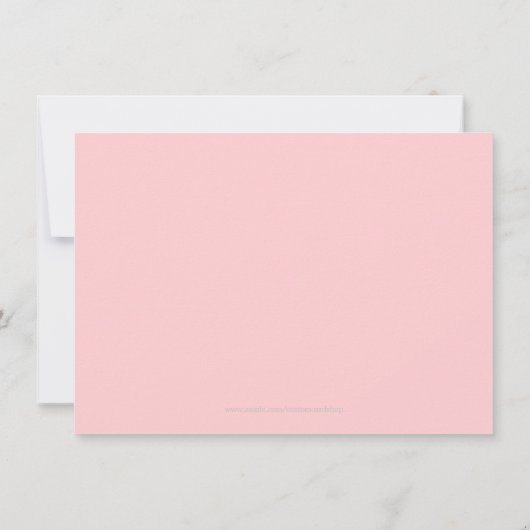 悔やみや弔慰葬式ピンク牡丹ヴィンテージありがとう サンキューカード (裏面)