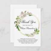 悔やみや弔慰葬礼水彩フローラ サンキューカード (正面/裏面)