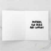 悔やみや弔慰蓮の花シンプルメッセージ挨拶カード サンキューカード (内部)