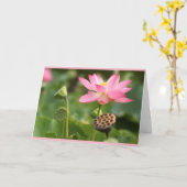 悔やみや弔慰蓮 カード (黄色い花)