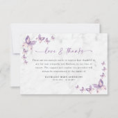 悔やみや弔慰蝶の葬儀 サンキューカード (正面)