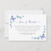 悔やみや弔慰蝶の葬儀 サンキューカード (正面)