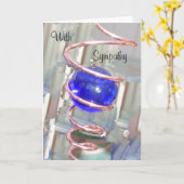 悔やみや弔慰見るボール カード (黄色い花)