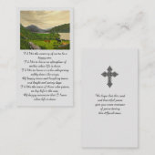 悔やみや弔慰記念写真祈りの言葉カード 名刺 (正面/裏面)