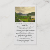 悔やみや弔慰記念写真祈りの言葉カード 名刺 (正面)