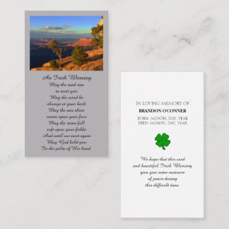 悔やみや弔慰記念写真祈りの言葉カード 名刺