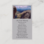 悔やみや弔慰記念写真祈りの言葉カード 名刺 (正面)
