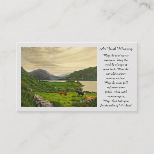 悔やみや弔慰記念写真祈りの言葉カード 名刺 (正面)