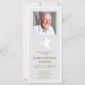 悔やみや弔慰記念写真葬儀サンキューカード (正面)