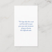 悔やみや弔慰記念写真記念カード 名刺 (裏面)