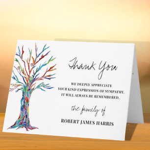 悔やみや弔慰記念葬式ありがとう カード