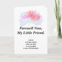 悔やみや弔慰詩ペット折りカード