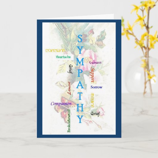 悔やみや弔慰語 カード (黄色い花)