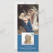 悔やみや弔慰賛美マリー葬儀サンキューカード (正面)