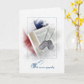 悔やみや弔慰軍隊ドッグタグPsalm 23カード カード (黄色い花)