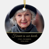 悔やみや弔慰追悼碑 | 2枚の写真 セラミックオーナメント (正面)