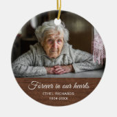 悔やみや弔慰追悼碑 | 2枚の写真 セラミックオーナメント (正面)