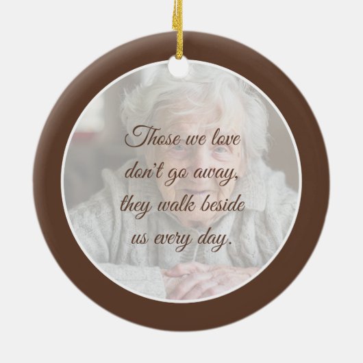 悔やみや弔慰追悼碑 | 2枚の写真 セラミックオーナメント (裏面)