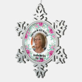 悔やみや弔慰追悼記念[カスタマイズ] スノーフレークピューターオーナメント (右)