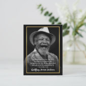 悔やみや弔慰金ゴールドフレーム写真 サンキューカード (スタンド正面)