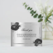 悔やみや弔慰銀フローラ写真サンキューカード (スタンド正面)