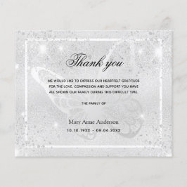 悔やみや弔慰銀蝶サンキューカード