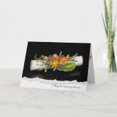 悔やみや弔慰音楽とフローラブーケ カード (正面)