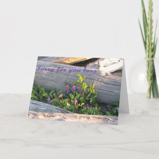 悔やみや弔慰 – お客様の負けをお詫びします カード (正面)