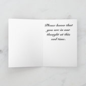 悔やみや弔慰 – お悔やみ カード (内部)