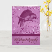 悔やみや弔慰、オウムグリーティングカードの紛失 カード (黄色い花)