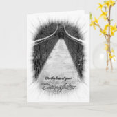 悔やみや弔慰・オン・ザ・ロス・オブ・ユア・ドーター・ブリッジ・カード カード (黄色い花)