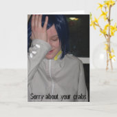 悔やみや弔慰 – カニ カード (黄色い花)