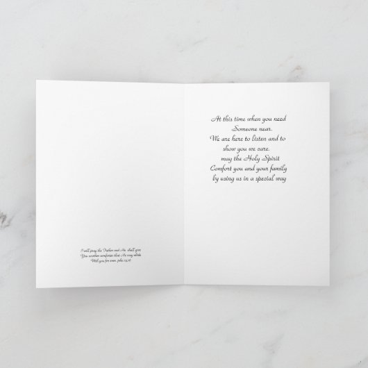 悔やみや弔慰 カード (内部)