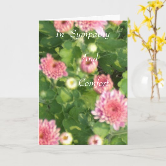 悔やみや弔慰 カード (黄色い花)