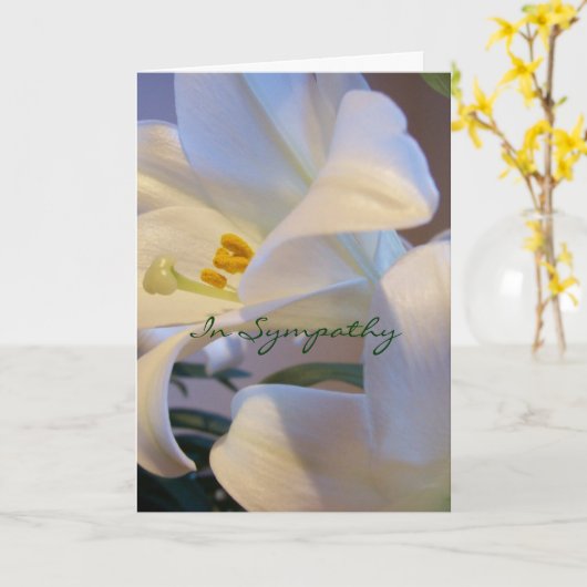 悔やみや弔慰 カード (黄色い花)