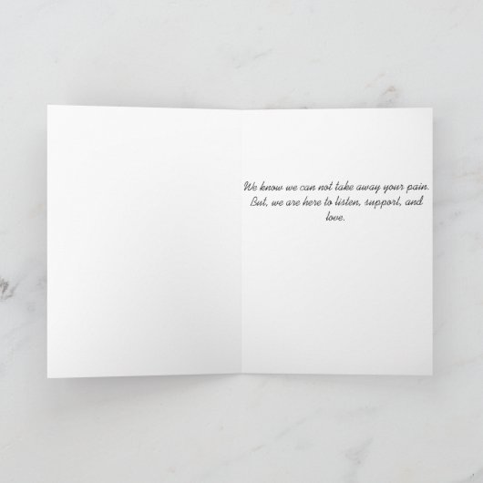 悔やみや弔慰 カード (内部)