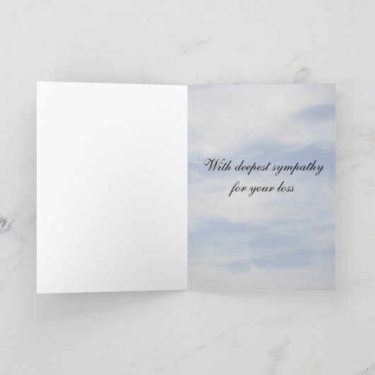 悔やみや弔慰 カード (内部)